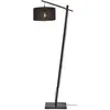Image de GOOD&MOJO - Lampadaire Iguazu - Bambou/Jute Noir - 78x55x176cm pour salon, chambre à coucher