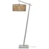 Image de GOOD&MOJO - Lampadaire Java - Bambou blanc/naturel - 75x50x176cm pour salon, chambre à coucher