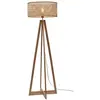 Image de GOOD&MOJO - Lampadaire Java - Bambou/noir - 50x50x145cm pour salon, chambre à coucher