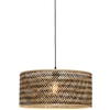 Image de GOOD&MOJO - Lampe à suspendre Java - Bambou/noir - Ø50cm Lampe à suspendre - Lampe de table à manger - Lampe de salon - Lampe de chambre à coucher - Salon