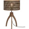Image de GOOD&MOJO - Lampe de table Java - Bambou/noir - Ø18cm lampe de table - lampe de chevet, salon, chambre à coucher