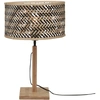 Image de GOOD&MOJO - Lampe de table Java - Bambou/noir - Ø32x38cm lampe de table - lampe de chevet, salon, chambre à coucher