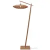 Image de GOOD&MOJO - Lampadaire Tanami - Bambou blanc/rotin - 78x55x176cm pour salon, chambre à coucher