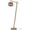 Image de GOOD&MOJO - Lampadaire Tanami - Bambou blanc/rotin - Ø25cm pour salon, chambre à coucher