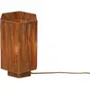 Image de GOOD&MOJO - Lampe de table Panama - Marron foncé - 36x24x36cm Lampe de table - Lampe de chevet, salon, chambre à coucher