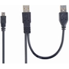 Image de Gembird 0.9m 2x USB 2.0 A/mini-B M câble USB 0,9 m Micro-USB A Mini-USB B Noir - Neuf