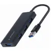 Image de Gembird UHB-U3P4-03 station d'accueil Avec fil USB 3.2 Gen 1 (3.1 Gen 1) Type-A Noir - Neuf