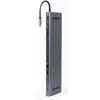 Image de Gembird A-CM-COMBO9-01 station d'accueil USB 3.2 Gen 1 (3.1 Gen 1) Type-C Gris - Neuf