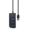 Image de Gembird UHB-U3P1U2P3P-01 hub & concentrateur 5000 Mbit/s Noir - Neuf
