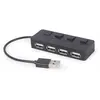 Image de GEMBIRD Gembird UHB-U2P4-05 interface hub USB 2.0 Type-A Black