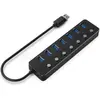 Image de Hub USB 3.1 Gembird - 7 ports avec interrupteurs (Noir) #DEFAULT