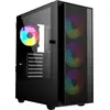 Image de Boîtier PC gaming Gembird Fornax 4000 ARGB ATX. Tour moyenne. Rétroéclairage. Noir.