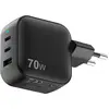 Image de chargeur mural 70W GaN Power Delivery avec 3 connecteurs