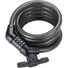 Image de Câble antivol à combinaison BBB, modèle CodeGuard BBL-102B, diamètre 15 mm, longueur 1,800 mm, avec support, couleur noire