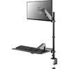 Image de Neomounts DS90-325BL1 Bureau assis-debout 1 écran - 17-32" - 1-9 kg (courbé 6 kg) - vérin à gaz - noir