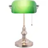 Image de Clayre & Eef Lampe de bureau Lampe de banquier 27x17x41 cm Vert Métal