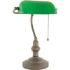 Image de Clayre & Eef Lampe de bureau Ø 27x40 cm Vert Marron Métal