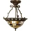 Image de Clayre & Eef Plafonnier Tiffany Ø 37x41 cm Marron Beige Métal
