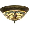 Image de Clayre & Eef Plafonnier Tiffany Ø 38x19 cm Beige Bleu Verre