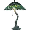 Image de Clayre & Eef Lampe de table Tiffany Ø 47x58 cm Vert Verre