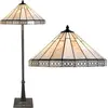 Image de Clayre & Eef Lampadaire Tiffany Ø 50x164 cm Beige Verre