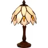 Image de Clayre & Eef Lampe de table Tiffany Ø 18x34 cm Beige Marron Verre