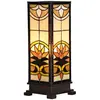Image de Clayre & Eef Lampe de table Tiffany 18x18x45 cm Beige Marron Verre