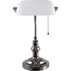 Image de Clayre & Eef Lampe de bureau Lampe de banquier 27x23x42 cm Blanc Fer