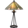 Image de Clayre & Eef Lampe de table Tiffany Ø 50x73 cm Vert Marron Métal