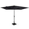 Image de Vonroc Parasol Déporté 280x280 Cm Inclinable Avec Pied 26 Kg Et Housse   Anthracite/noir