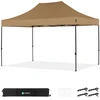 Image de Vonroc Tente De Réception 3x4,5 M Beige Pliante Easy Up Oxford 420d Pvc Pt502xx