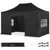 Image de Vonroc Tente De Réception Pliante 3x4,5 M Noire Avec Parois Latérales Easy Up Étanche Uv 50+ Spt502xx