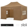 Image de Vonroc Tente De Réception Pliante 3x4,5 M Beige Avec Parois Latérales Easy Up Étanche Uv 50+ Spt502xx