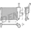 Image de DENSO DRM09088 Radiateur Refroidisseur d'eau Refroidisseur moteur pour FORD KA (RU8) pour FIAT 500 (312) 500 C (312) Panda à hayon (312, 319)