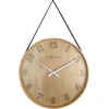 Image de Horloge murale Big Loop en bois, noire, Ø 40 cm, silencieuse