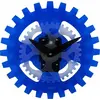 Image de NeXtime 3241BL Horloge murale avec engrenages mobiles fr, bleu, 39 cm