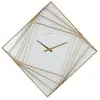 Image de Horloge murale Turning Time métal doré blanc 85x85 cm