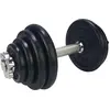 Image de Tunturi haltères en fonte 15 kg - Jeu d'haltères avec fermeture à vis - Jeu d'haltères - 1 haltère - 30mm - Avec application fitness e