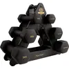 Image de Tunturi Centuri Kit haltères néoprène 3 pièces + rack noir