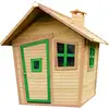 Image de Alice Maison Enfant En Bois Fsc Maison De Jeux Pour L'Extérieur / Jardin En Marron & Vert Maisonnette / Cabane De Jeu Avec Des Fenêtres - Axi