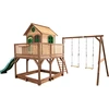Image de AXI Maison de jeu Liam (avec double balançoire) Maison de jeu de jardin sur pilotis, brun ; A030.153.00