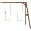 Image de Portique Mural En Bois Fsc - 2 Balançoires Enfant Balançoire Pour Enfants Pour L'Extérieur / Le Jardin 2 Agrès - Axi
