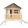 Image de Axi Stef Maison Enfant Avec Toboggan Vert Clair | Aire De Jeux Pour L'Extérieur En Marron & Blanc | Maisonnette / Cabane De Jeu En Bois
