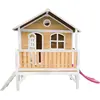 Image de Axi Stef Maison Enfant Avec Toboggan Rose | Aire De Jeux Pour L'Extérieur En Marron & Blanc | Maisonnette / Cabane De Jeu En Bois