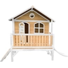 Image de Axi Stef Maison Enfant Avec Toboggan Blanc | Aire De Jeux Pour L'Extérieur En Marron & Blanc | Maisonnette / Cabane De Jeu En Bois