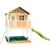 Image de Axi Marc Maison Enfant Avec Bac À Sable & Toboggan Vert Clair | Aire De Jeux Pour L'Extérieur En Marron & Blanc | Maisonnette / Cabane De Jeu En Bois
