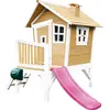 Image de Axi Robin Maison Enfant Avec Toboggan Violet | Aire De Jeux Pour L'Extérieur En Marron & Blanc | Maisonnette / Cabane De Jeu En Bois