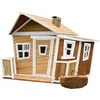 Image de Lisa Maison Enfant En Bois Fsc Maison De Jeux Pour L'Extérieur / Jardin En Marron & Blanc Maisonnette / Cabane De Jeu Avec Des Fenêtres & Véranda - Axi