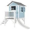 Image de Axi Maison Enfant Beach Lodge Xl En Bleu Avec Toboggan En Blanc | Maison De Jeux En Bois Ffc Pour Les Enfants | Maisonnette / Cabane De Jeu Pour Le