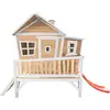 Image de Axi Emma Maison Enfant Avec Toboggan Rouge | Aire De Jeux Pour L'Extérieur En Marron & Blanc | Maisonnette / Cabane De Jeu En Bois